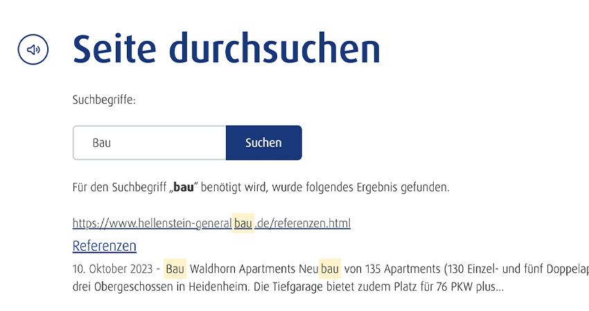 Beispiel Suche